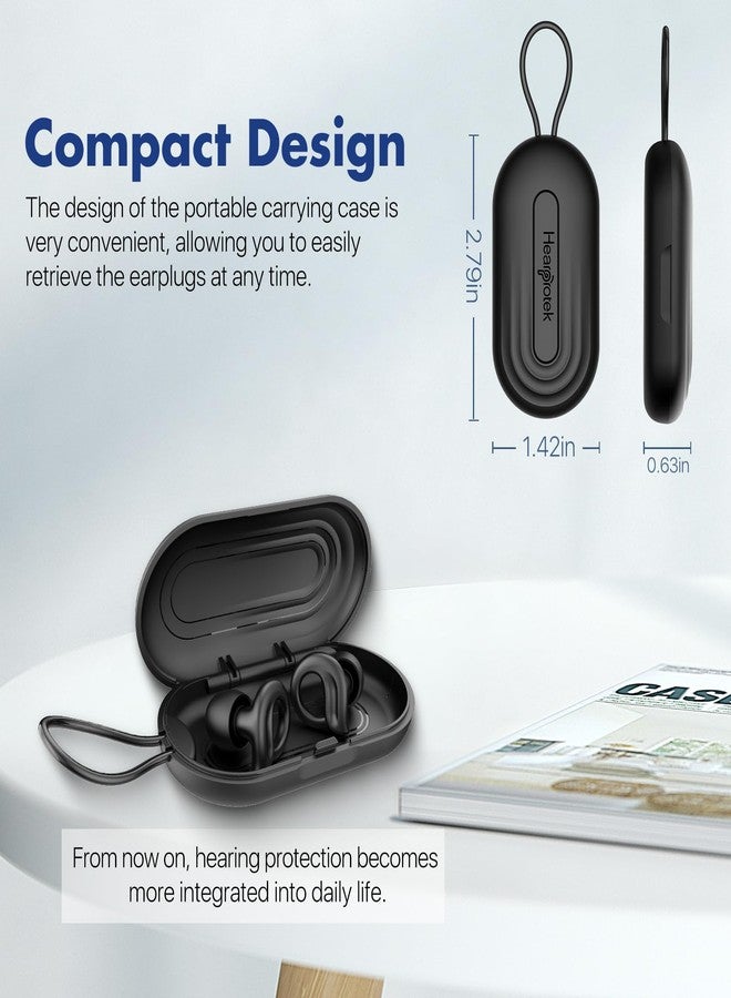 Hearprotek Earplug Cases, Portable Earplug Holder, Mini Storage Case Earbud Plug Organizer Ear Plug Case Durable Small Carrying Case for Travel, Business Trip (Black) - Image 3